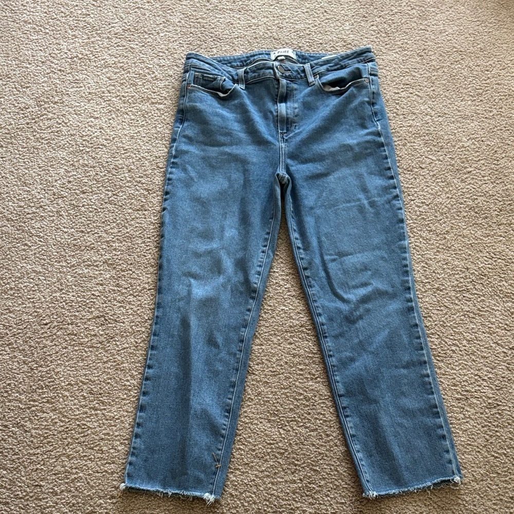 Paige Jacqueline Straight Jeans Size 32 *Flawed*
